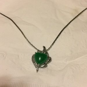 18k GP necklaces with jade